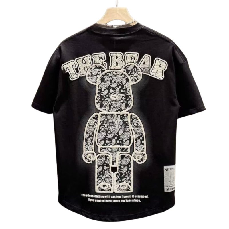 画像3: Unisex The bear Paisley Backprint T-shirt  ユニセックス ザ・ベア 男女兼用 ペイズリー柄 バンダナ柄  熊 プリント 半袖 Tシャツ (3)