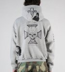 画像2: Jesus & Cross Skull Print Hoodie ユニセックス 男女兼用 ジーザス&クロススカルプリントフーディスウェットパーカー (2)