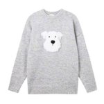 画像9: Unisex Fluffy puppy round neck sweater knit  男女兼用 モコモコパピーラウンドネックセーターニット (9)