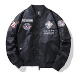 画像3: NASA astronaut jacketair force pilot jacket BASEBALL JACKET baseball uniform jacket blouson  ユニセックス 男女兼用NASA宇宙飛行士パイロットジャケットスタジアムジャンパー スタジャン MA-1 ボンバー ジャケット ブルゾン (3)