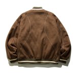 画像4: Baseball embroidery Stadium Jacket ユニセックス 男女兼用ベースボール刺繍スタジャンスタジアムジャンパー  MA-1 ボンバー ジャケット ブルゾン (4)