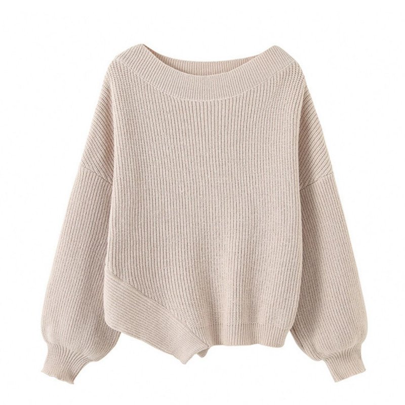 画像3: Women Sonia Asymmetrical Hem Sweater Wool Knit 丸首ラウンドネック ウールニット アシンメトリーヘムセーター (3)