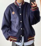 画像6: Baseball embroidery Stadium Jacket ユニセックス 男女兼用ベースボール刺繍スタジャンスタジアムジャンパー  MA-1 ボンバー ジャケット ブルゾン (6)
