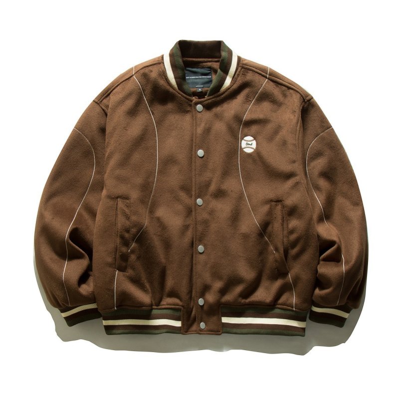 画像2: Baseball embroidery Stadium Jacket ユニセックス 男女兼用ベースボール刺繍スタジャンスタジアムジャンパー  MA-1 ボンバー ジャケット ブルゾン (2)