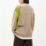 画像2: 25 Women Fawn Bambi braided round neck sweater 小鹿のバンビ編み込み 丸首ラウンドネックセーター　 (2)