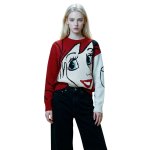 画像3: 25 Women Littlemermaid Ariel Big Face braided round neck sweater リトルマーメイド アリエル編み込み 丸首ラウンドネックセーター　 (3)