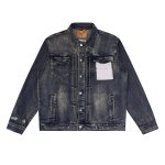 画像3: Purple oil paintings Distressed denim denim jacket ユニセックス 男女兼用パープルオイルペイントデニムジャケット Gジャンブルゾン (3)