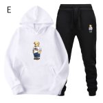 画像5: Teddy bear print hoodie and pants set　ユニセックス男女兼用 テディーベア熊プリントスウェット フーディ&パンツ セットアップ (5)