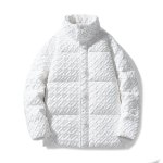 画像1: Men's Unisex Intreccio mesh woven Oversize Parka Padded Puffer Jackets メンズ 男女兼用 オーバーサイズ イントレチャート 編み込み 中綿 ダウン ジャケット (1)