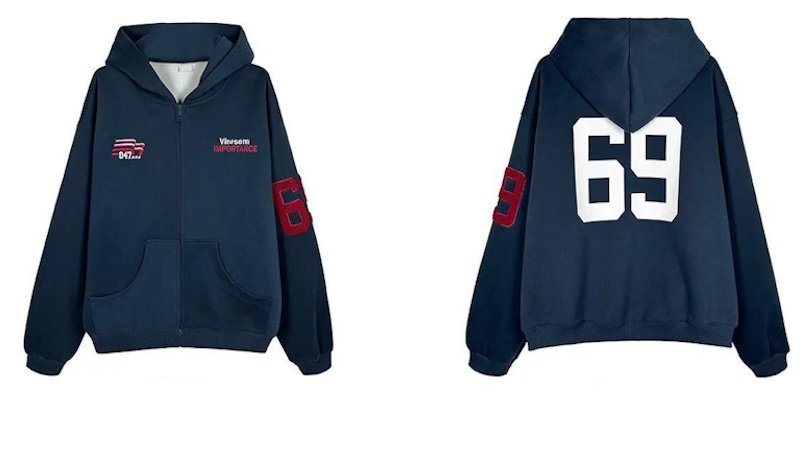 画像2: Unisex Number Point Camouflage Zip-Up Hoodie Jacket　ユニセックス男女兼用ナンバーポイント迷彩カモフラージュジップアップフディージャケットパーカー  (2)