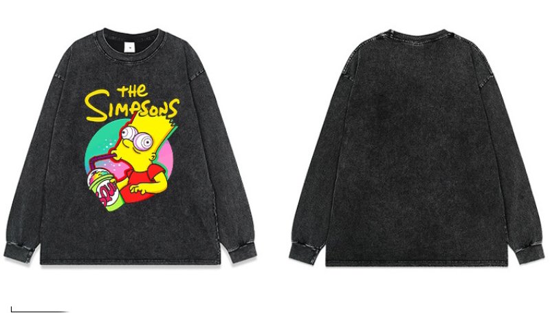 画像6: Drink Bart Simpson print sweatshirt　ユニセックス 男女兼用ドリンクバートシンプソンプリント スウェットトレーナー (6)
