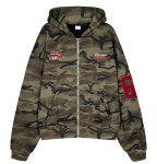画像3: Unisex Number Point Camouflage Zip-Up Hoodie Jacket　ユニセックス男女兼用ナンバーポイント迷彩カモフラージュジップアップフディージャケットパーカー  (3)