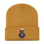 画像10: Unisex Hip Hop Bear One-Point Knit Cap Beanie  hat ユニセックス 男女兼用 ヒップホップベア ワンポイント ニット帽 ニットキャップ ビーニー (10)