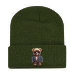 画像5: Unisex Hip Hop Bear One-Point Knit Cap Beanie  hat ユニセックス 男女兼用 ヒップホップベア ワンポイント ニット帽 ニットキャップ ビーニー (5)
