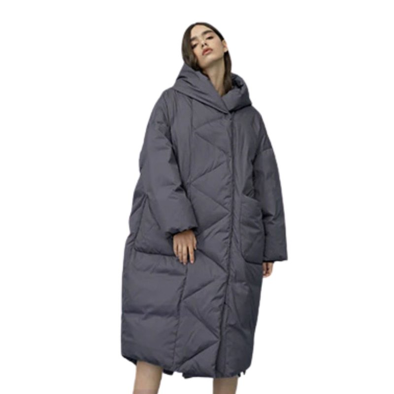 画像1: 25 Women's Aline Oversized down jacket shawl  coat Aライン オーバーサイズ ホワイト ダック ダウンコート コクーンコート (1)