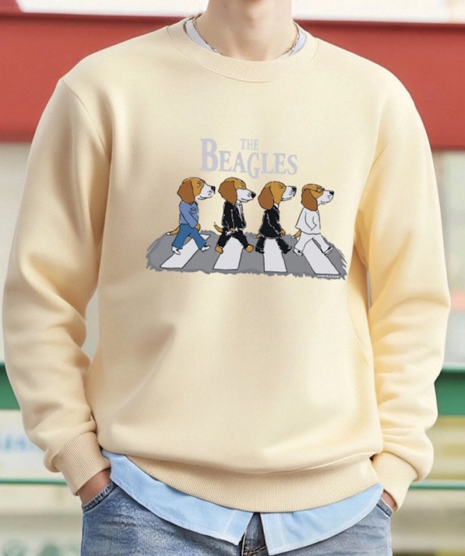 画像7: Unisex The Beagles Abbey Road Print Sweatshirt ユニセックス 男女兼用ザビーグルズアビーロードプリントスウェットシャツ トレーナー (7)