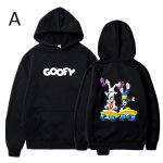 画像2: Unisex Goofy Back Print Hoodie　ユニセックス男女兼用グーフィバックプリントフディージャケットパーカー  (2)