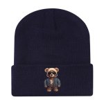 画像7: Unisex Hip Hop Bear One-Point Knit Cap Beanie  hat ユニセックス 男女兼用 ヒップホップベア ワンポイント ニット帽 ニットキャップ ビーニー (7)