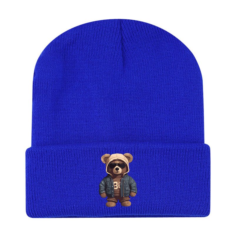 画像6: Unisex Hip Hop Bear One-Point Knit Cap Beanie  hat ユニセックス 男女兼用 ヒップホップベア ワンポイント ニット帽 ニットキャップ ビーニー (6)