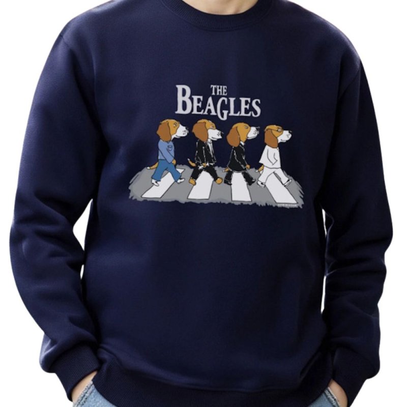 画像1: Unisex The Beagles Abbey Road Print Sweatshirt ユニセックス 男女兼用ザビーグルズアビーロードプリントスウェットシャツ トレーナー (1)