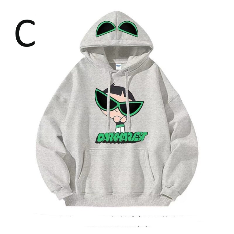 画像4: Unisex Powerful Girl Print Hoodie　ユニセックス男女兼用パワフルガールプリントフディージャケットパーカー  (4)