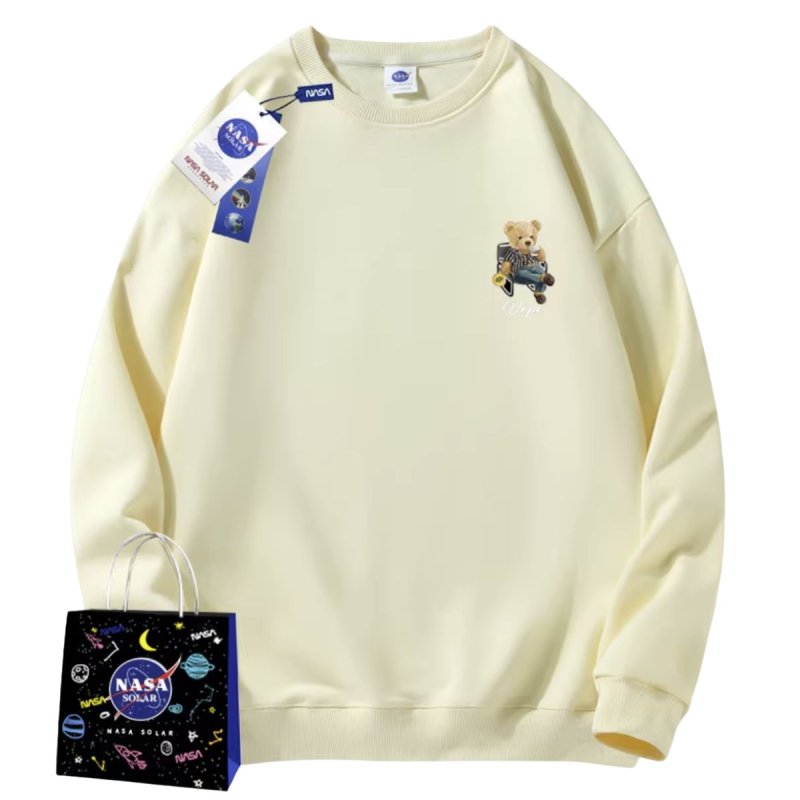 画像6: One point NASA x Bear sweatshirt ユニセックス男女兼用 ワンポイント ナサ × ベア 熊 スウェット トレーナー  (6)