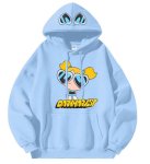 画像1: Unisex Powerful Girl Print Hoodie　ユニセックス男女兼用パワフルガールプリントフディージャケットパーカー  (1)