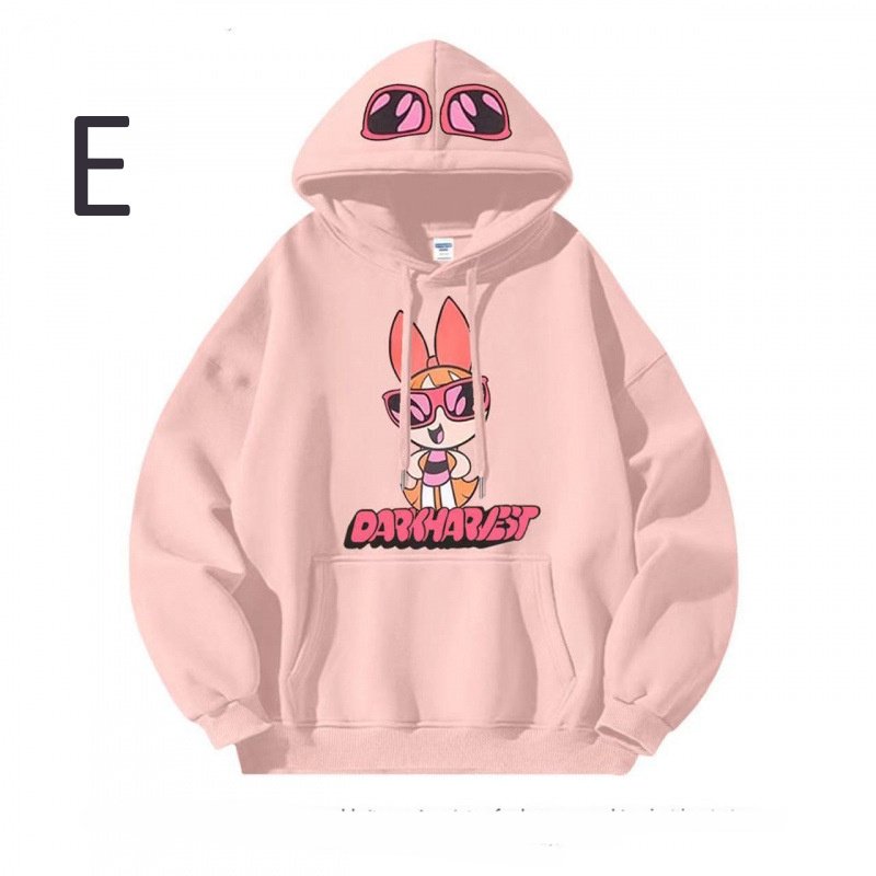 画像5: Unisex Powerful Girl Print Hoodie　ユニセックス男女兼用パワフルガールプリントフディージャケットパーカー  (5)