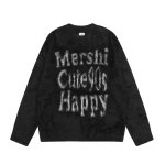 画像2: Unisex Mink-like logo knitted round neck sweater  Knit  ユニセックス男女兼用ミンク調ロゴ編み込みラウンドネックセーター (2)