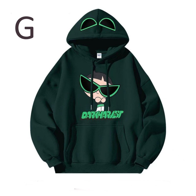 画像7: Unisex Powerful Girl Print Hoodie　ユニセックス男女兼用パワフルガールプリントフディージャケットパーカー  (7)