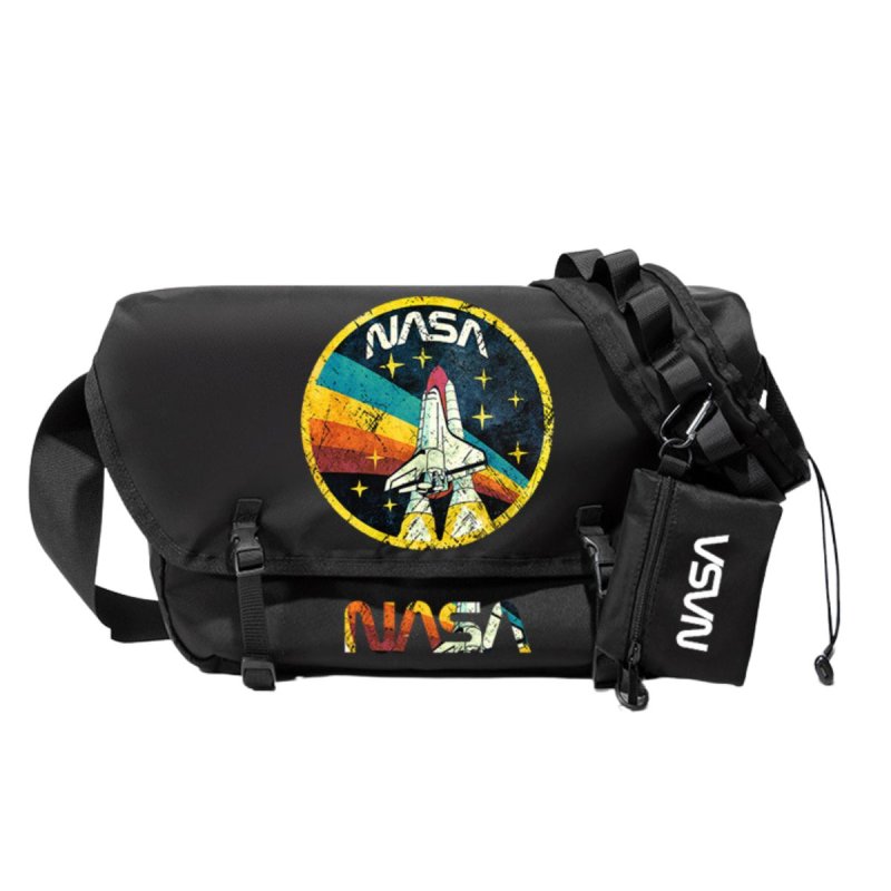 画像2: Unisex NASA Printed Design Shoulder Bagユニセックス 男女兼用 ナサ プリント ナイロン ショルダーバッグ 斜め掛け (2)
