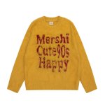 画像3: Unisex Mink-like logo knitted round neck sweater  Knit  ユニセックス男女兼用ミンク調ロゴ編み込みラウンドネックセーター (3)