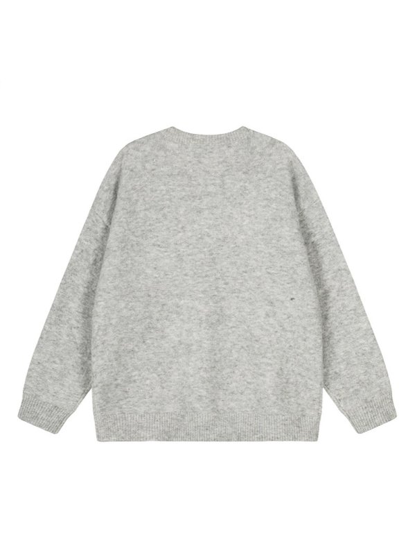 画像5: Unisex Letter knit emblem sweater  Knit  ユニセックス男女兼用レター編み込み エンブレムセーター (5)