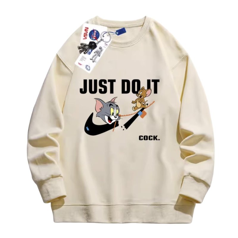 画像4: Nasa Tom & Jerry Broken Swoosh print Sweat Shirt  ユニセックス 男女兼用 ナサ トムとジェリー トム＆ジェリー ブロークンスウッシュ プリント スウェットシャツ トレーナー  (4)