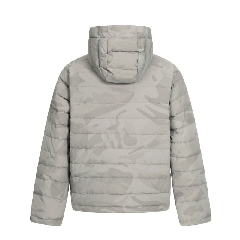 画像2:  Unisex Camouflage White Duck Down Hoodie Jacket   男女兼用 家紋迷彩ホワイトダッグ ダウンフーディジャケット ジャケット (2)