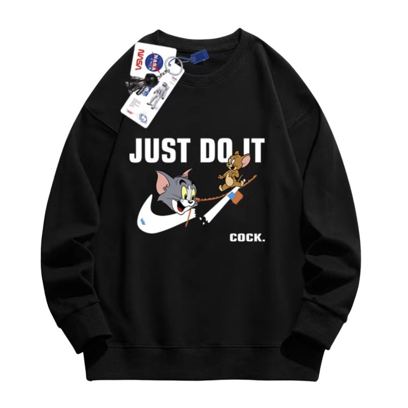 画像2: Nasa Tom & Jerry Broken Swoosh print Sweat Shirt  ユニセックス 男女兼用 ナサ トムとジェリー トム＆ジェリー ブロークンスウッシュ プリント スウェットシャツ トレーナー  (2)