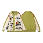 画像3:  Unisex Mickey Mouse & Minnie Mouse Friends Embroidered Jacket Coat ユニセックス男女兼用  ミッキーマウス＆ミニーマウス仲間たち刺繍ジャケットコート (3)