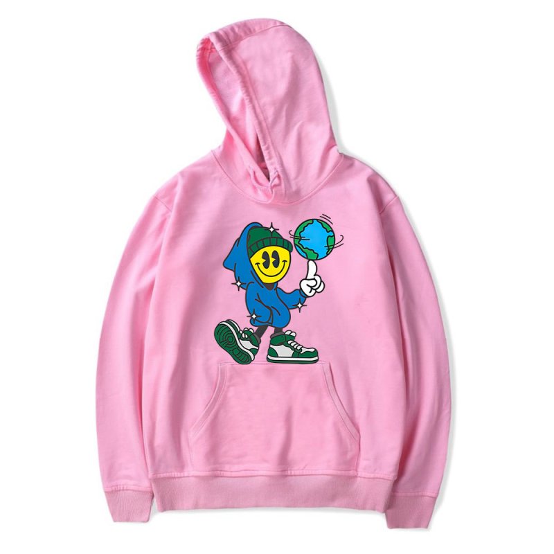 画像5: Unisex Smile x Earth Print Hoodie　ユニセックス男女兼用スマイル×地球アースプリントフディージャケットパーカー  (5)