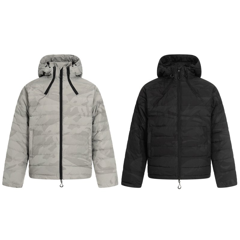 画像5:  Unisex Camouflage White Duck Down Hoodie Jacket   男女兼用 家紋迷彩ホワイトダッグ ダウンフーディジャケット ジャケット (5)