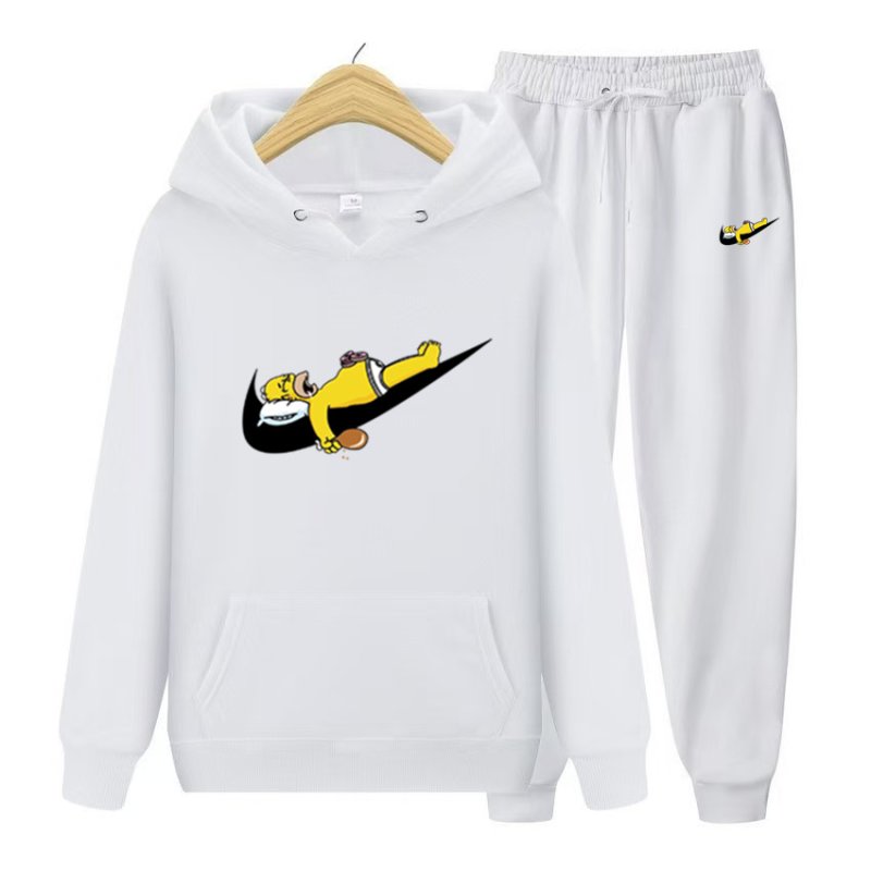 画像8: Homer Homer Simpson  Hoodie Sweatsuit Hoodie & Pants Set　ユニセックス男女兼用 ホーマーシンプソンプリントスウェット フーディ&パンツ セットアップ (8)