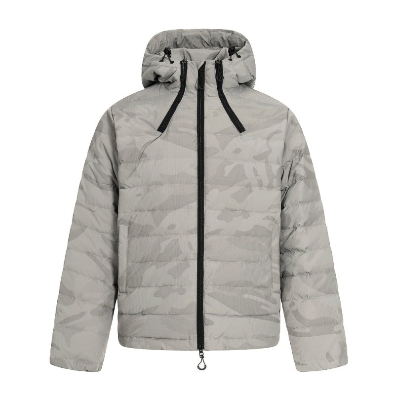 画像1:  Unisex Camouflage White Duck Down Hoodie Jacket   男女兼用 家紋迷彩ホワイトダッグ ダウンフーディジャケット ジャケット (1)