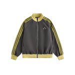 画像3: Men's Unisex Sporty Striped Color Block Stand Collar Jacket　メンズ 男女兼用 スポーティストライプカラーブロックスタンドカラージャケット (3)