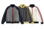 画像9: Men's Unisex Sporty Striped Color Block Stand Collar Jacket　メンズ 男女兼用 スポーティストライプカラーブロックスタンドカラージャケット (9)