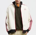 画像8: Men's Unisex Sporty Striped Color Block Stand Collar Jacket　メンズ 男女兼用 スポーティストライプカラーブロックスタンドカラージャケット (8)