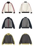 画像4: Men's Unisex Sporty Striped Color Block Stand Collar Jacket　メンズ 男女兼用 スポーティストライプカラーブロックスタンドカラージャケット (4)