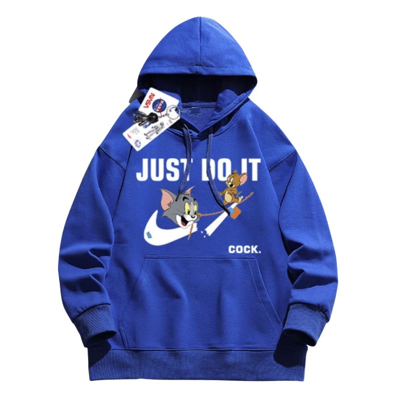 画像1: Nasa Tom & Jerry Broken Swoosh print Sweat Hoodie ユニセックス 男女兼用 ナサ トムとジェリー トム＆ジェリー ブロークンスウッシュ プリント スウェット パーカー トレーナー  (1)