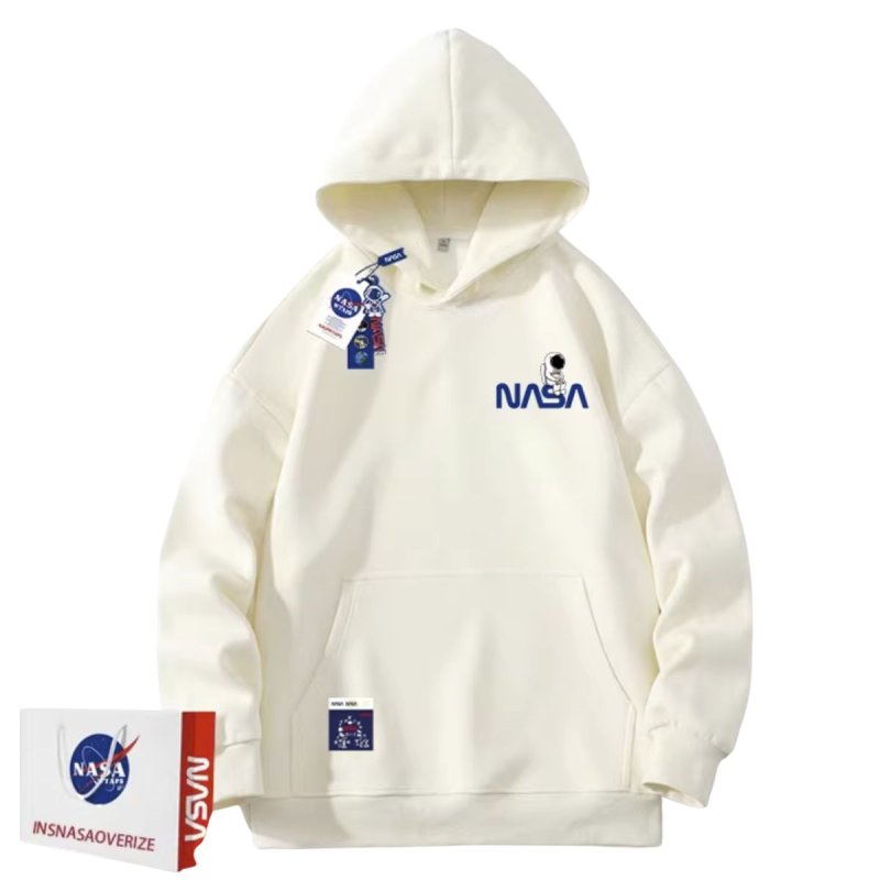 画像1: NASA x Seated sitting Astronaut Hoodie sweatshirt ユニセックス 男女兼用 NASA× シッティング 宇宙飛行士 スウェット パーカートレーナー  (1)