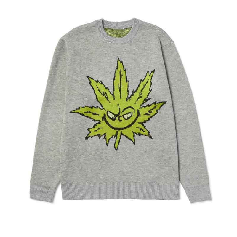 画像1: Unisex Greench Buddy Sweater knit crew neck sweater   ユニセックス男女兼用グリーンチ バディ丸首ラウンドネックセータープルオーバ (1)