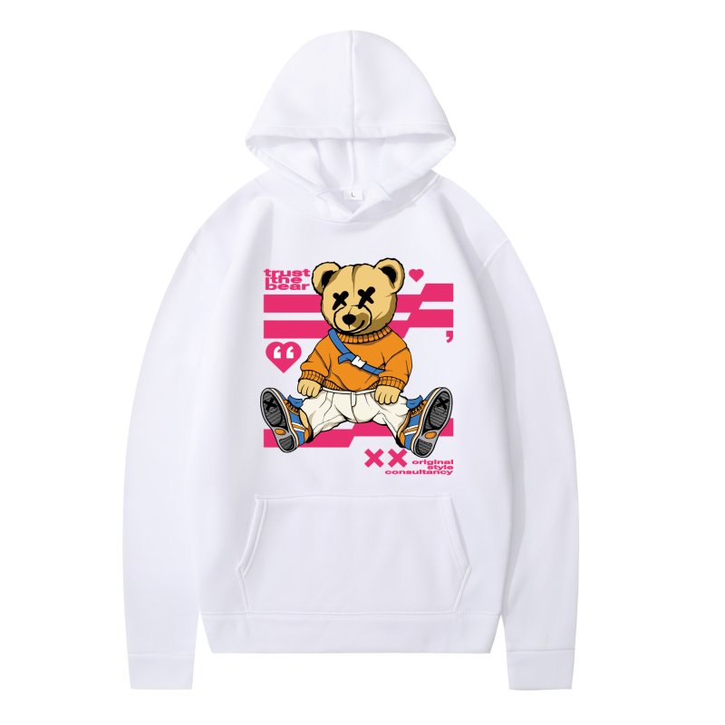 画像1: KAWSbear Hoodie Hoodie sweatshirt ユニセックス 男女兼用 カウズベアプリントスウェット パーカー (1)