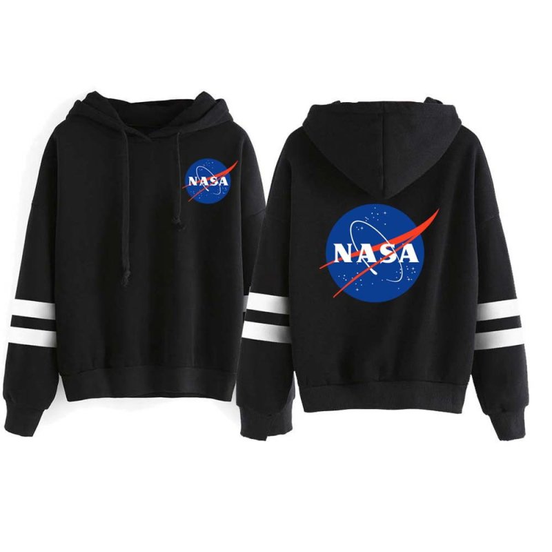 画像2: NASA x 2-Sleeve Line Hoodie sweatshirt ユニセックス 男女兼用 NASAナサ×スリーブ2本入りプリントフーディスウェット パーカー (2)